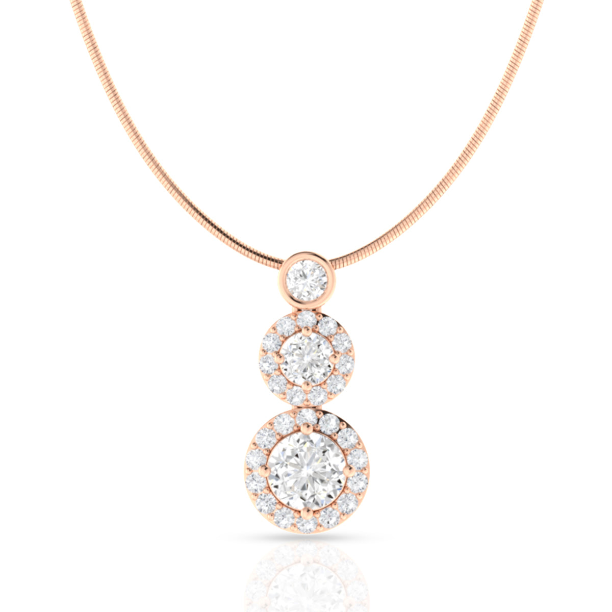 Silver Diamond Pendant With Earrings