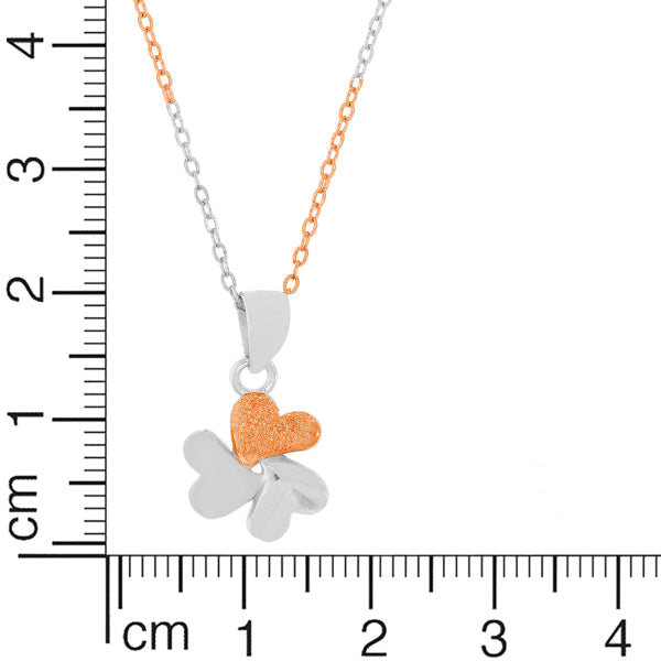 Trio Heart Connected Pendant Set with Link Chain