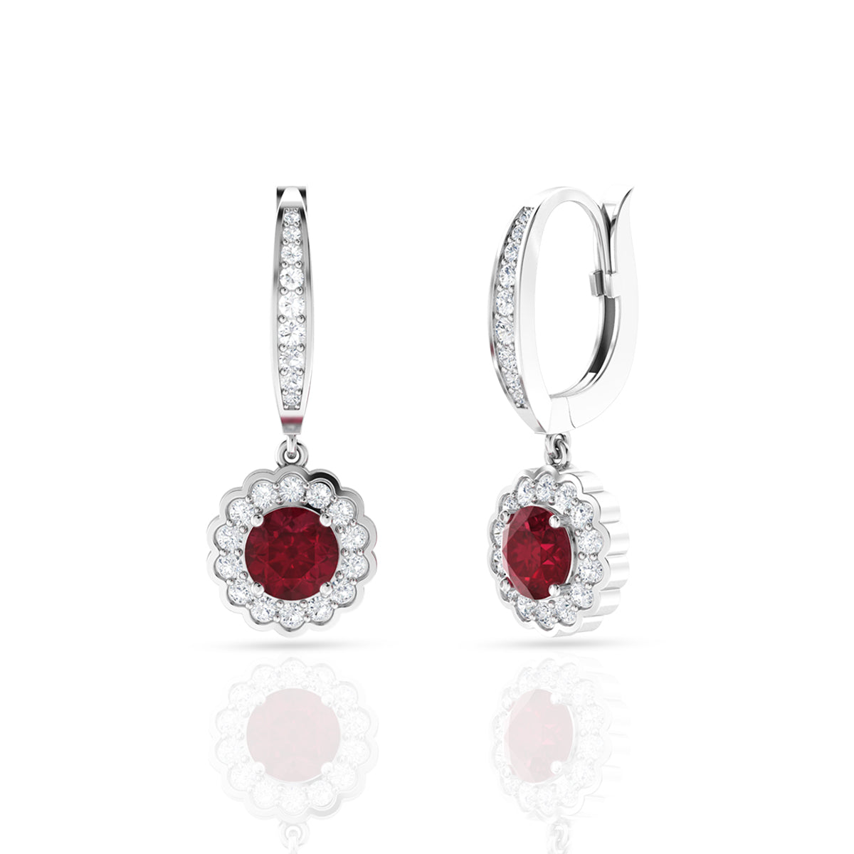 Crystal Red Pendant Set