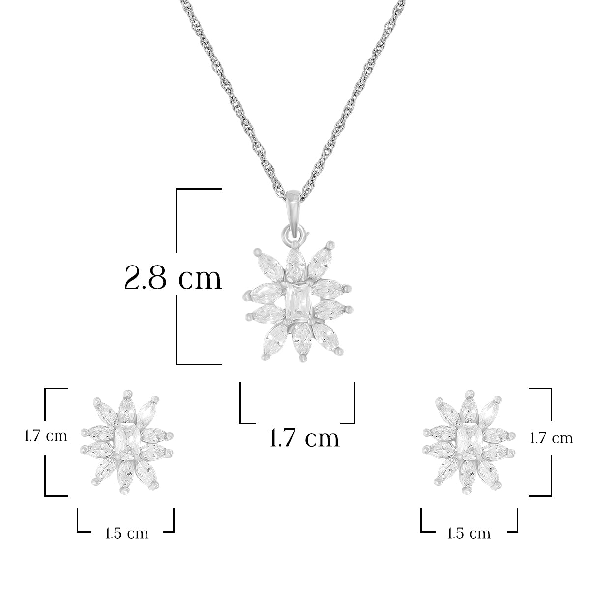Floral Sunburst Pendant Set