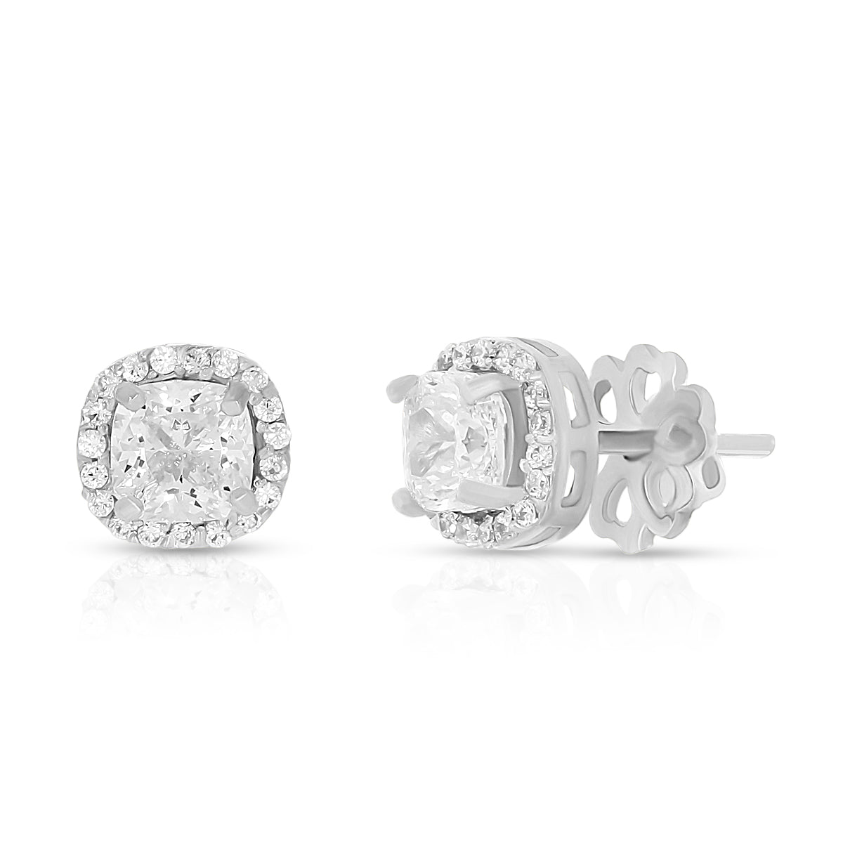 Classic Cushion Halo Pendant Set
