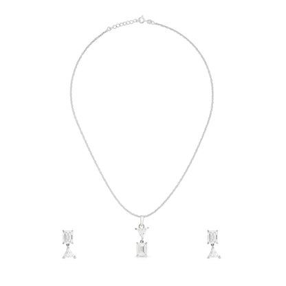 Contemporary Geometric Drop Pendant Set