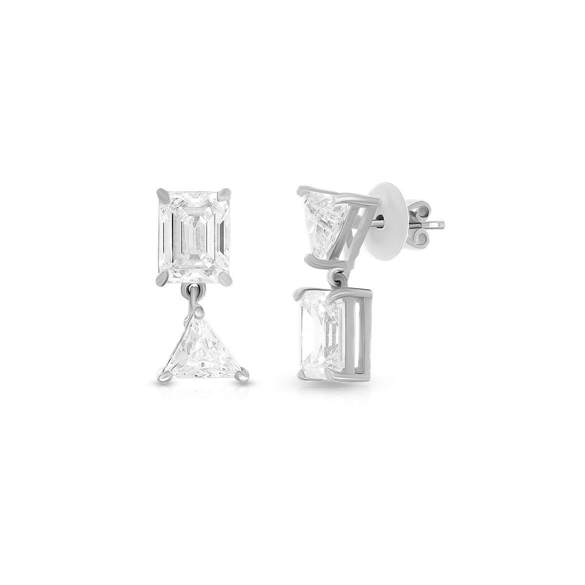 Contemporary Geometric Drop Pendant Set