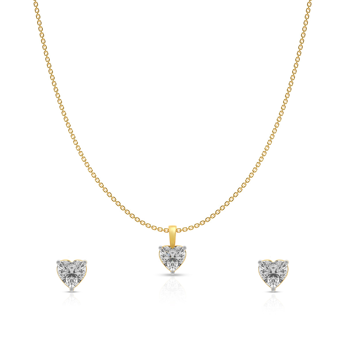 Radiant Diamond Pendant Set