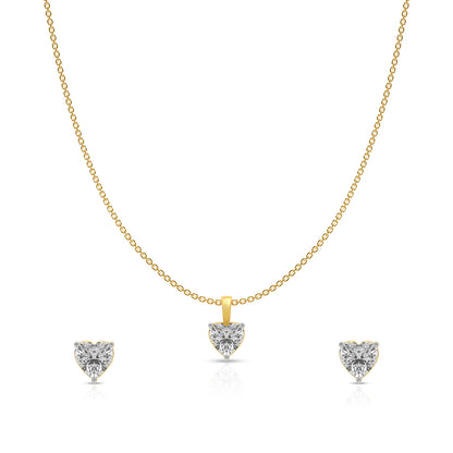 Radiant Diamond Pendant Set