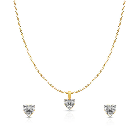 Radiant Diamond Pendant Set