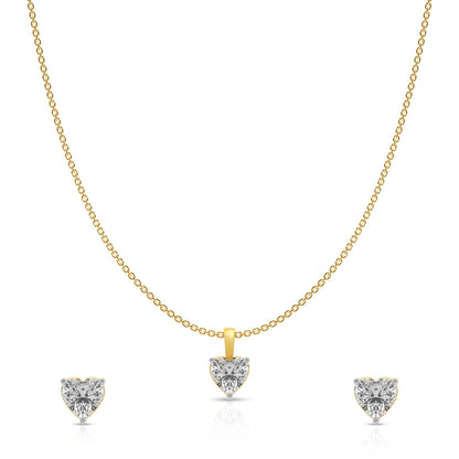 Radiant Diamond Pendant Set