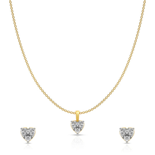 Radiant Diamond Pendant Set