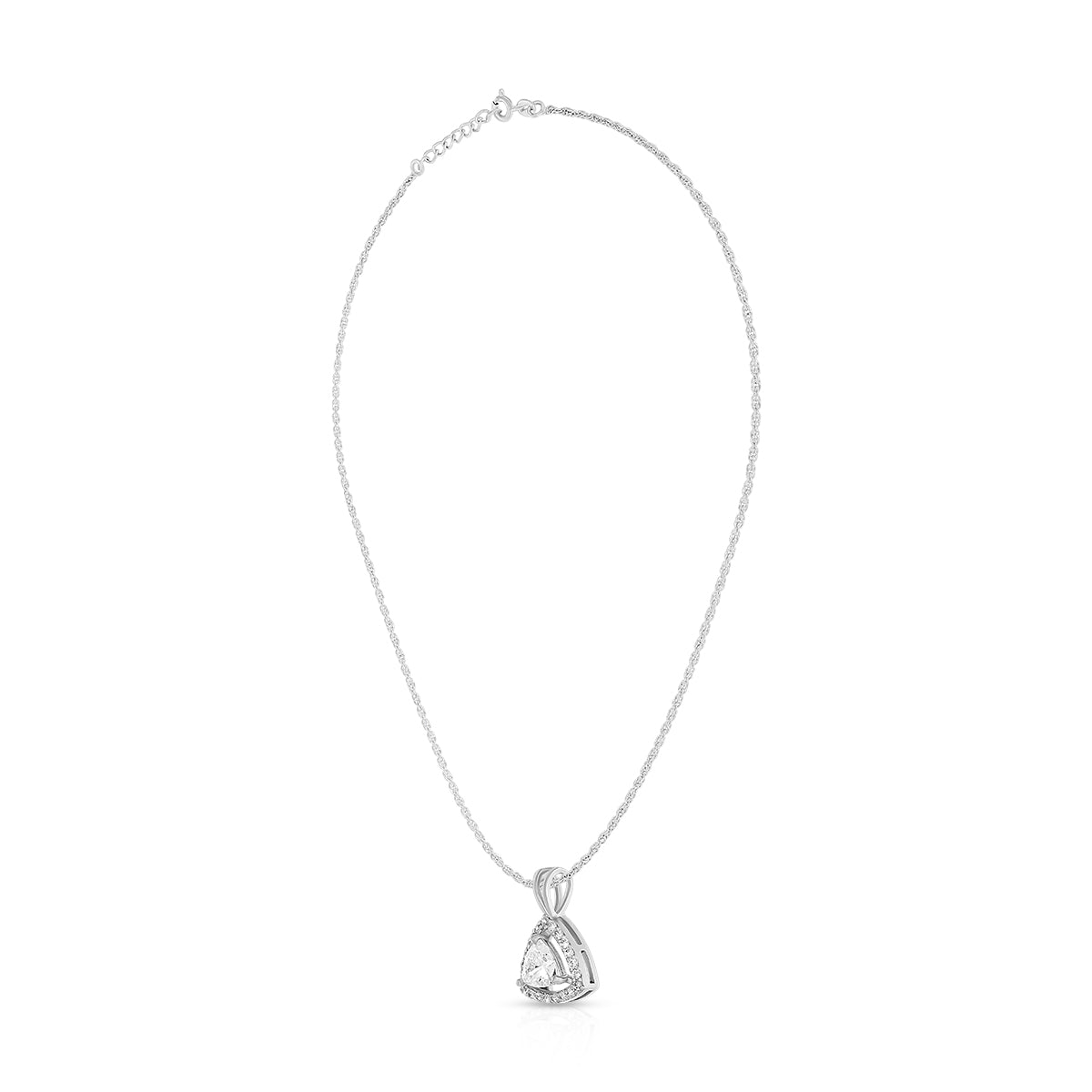 Stylish Trillion Cut Pendant Set