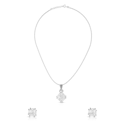 Graceful Solitaire Pendant Set
