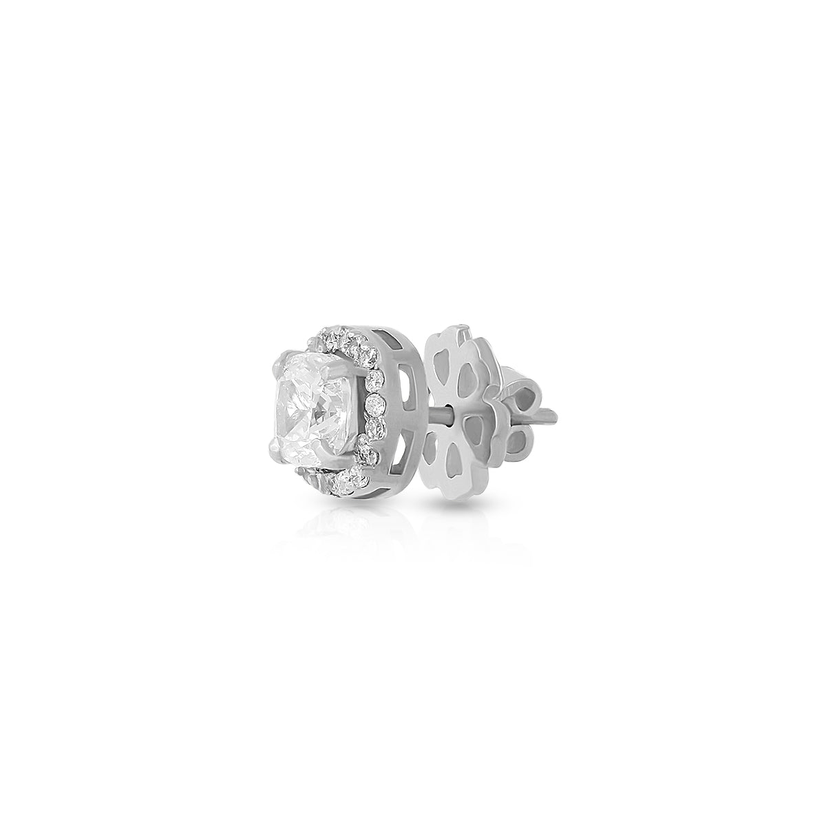 Simple Cushion Halo Pendant Set