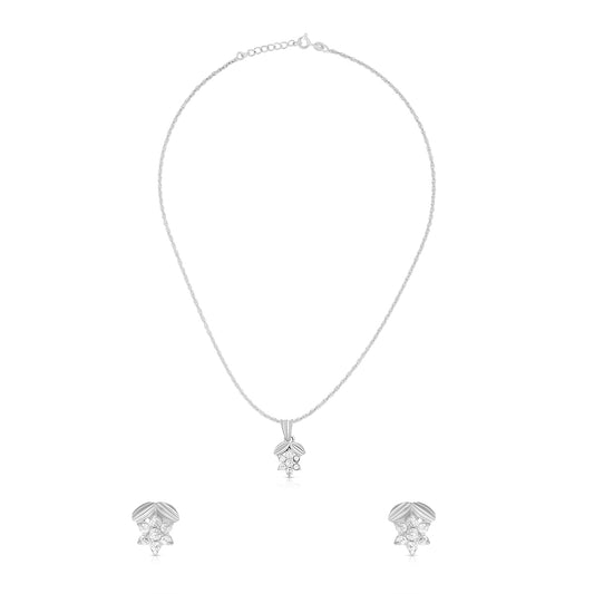 Leaf Floral Pendant Set