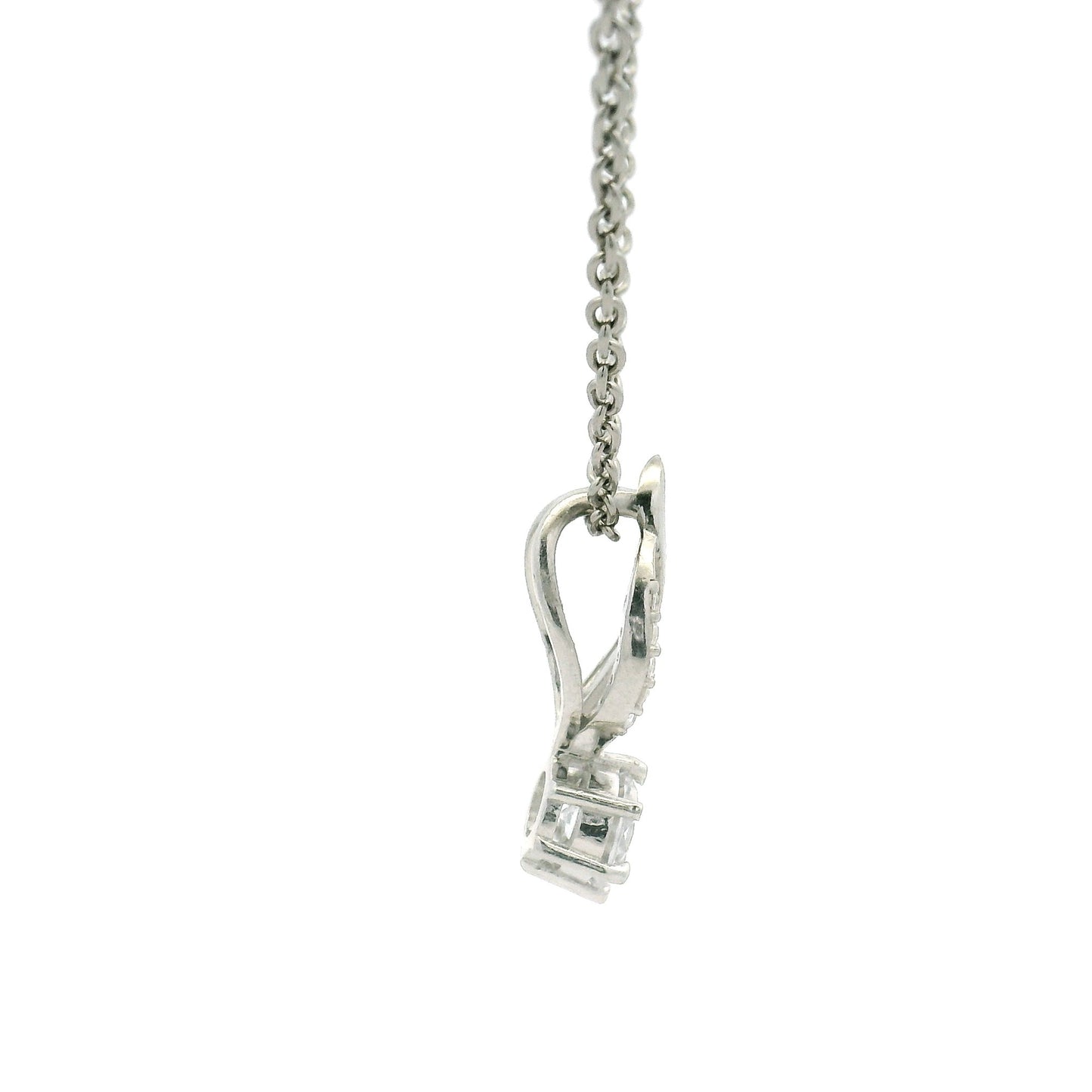 Modern Silver Stone Pendant Set