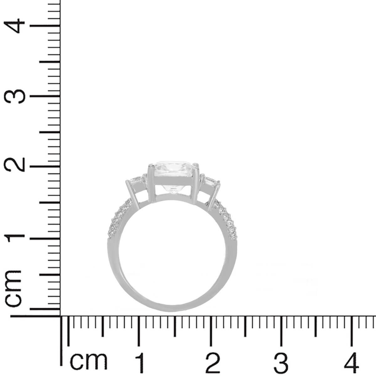 Stunning Three Stone Silver Ring