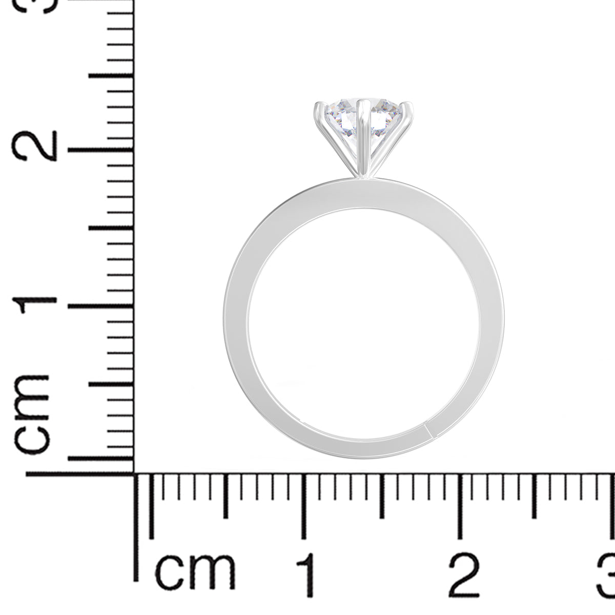 Silver Bezel Diamond Ring