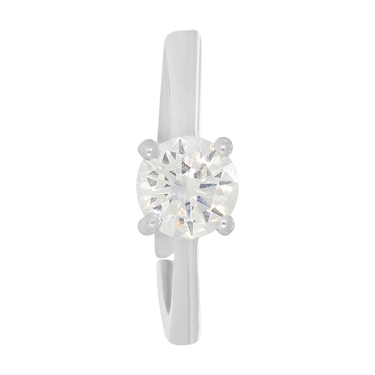 925 Sterling Silver White American Diamond Silver Zircon Vintage Ring