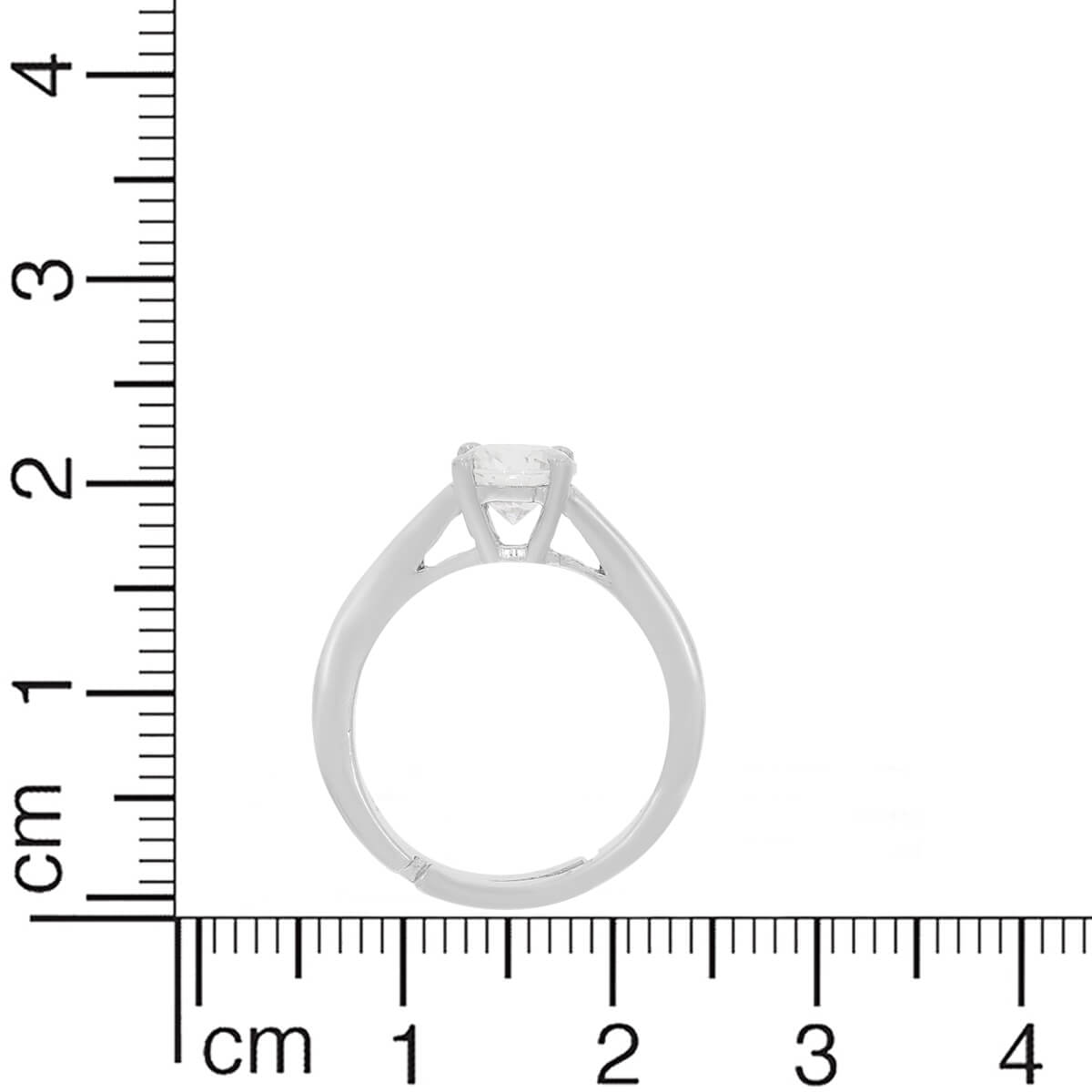 925 Sterling Silver White American Diamond Silver Zircon Vintage Ring