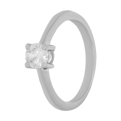 Dazzling Silver Diamond Ring