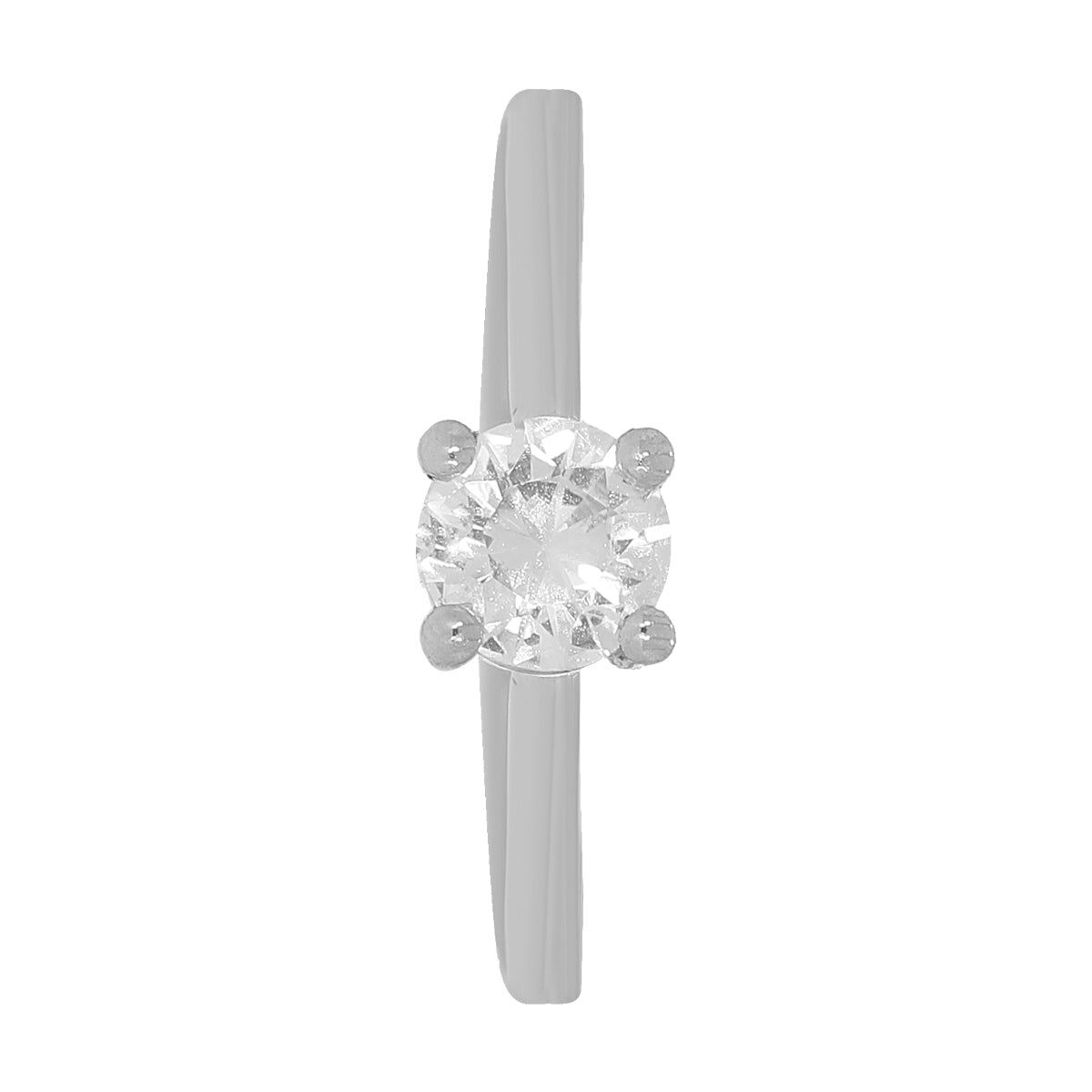 Dazzling Sterling Silver Diamond Ring