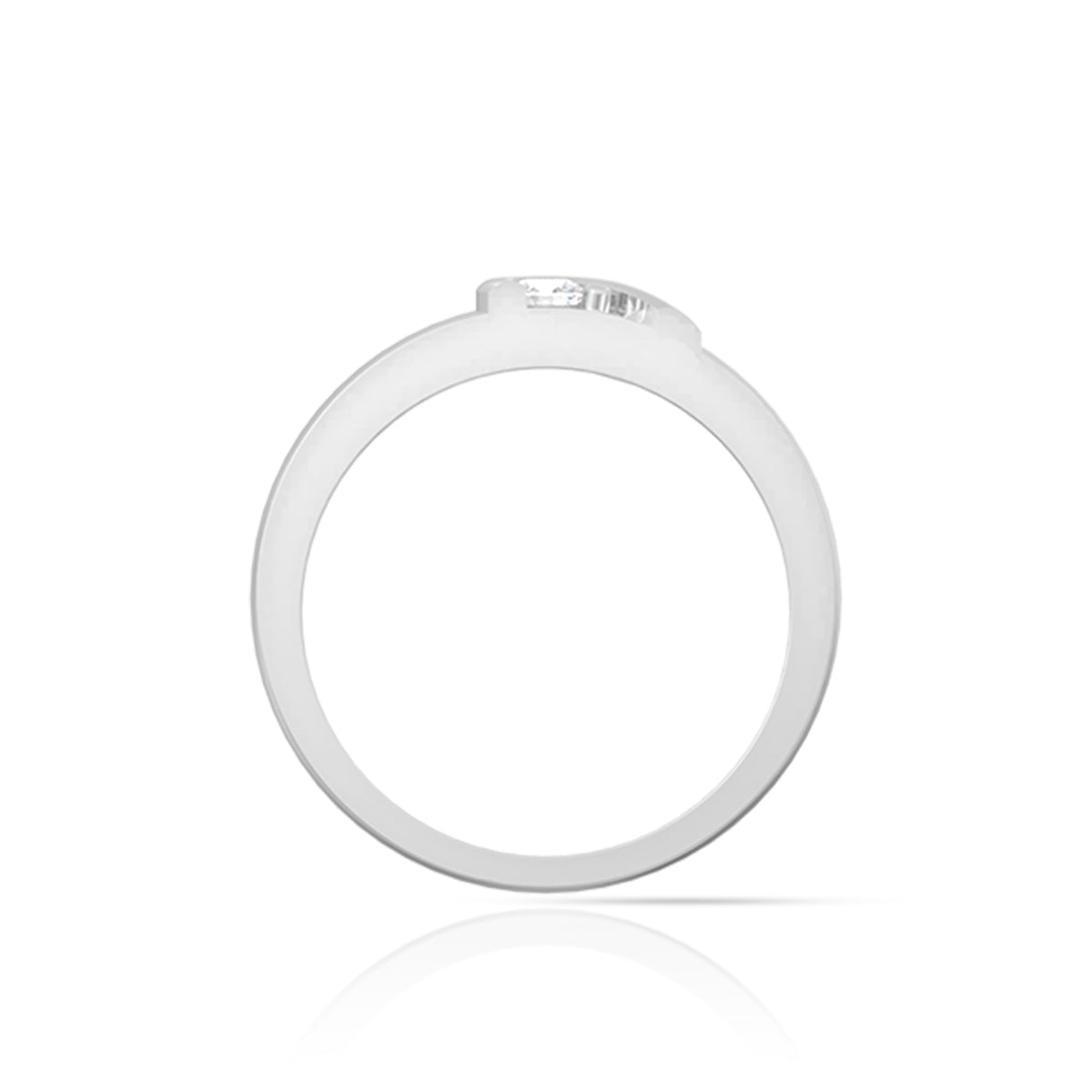 Connected Hearts Silver Couple Rings