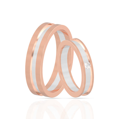 Lifelong Promise Stunning Two Tone Silver Rings