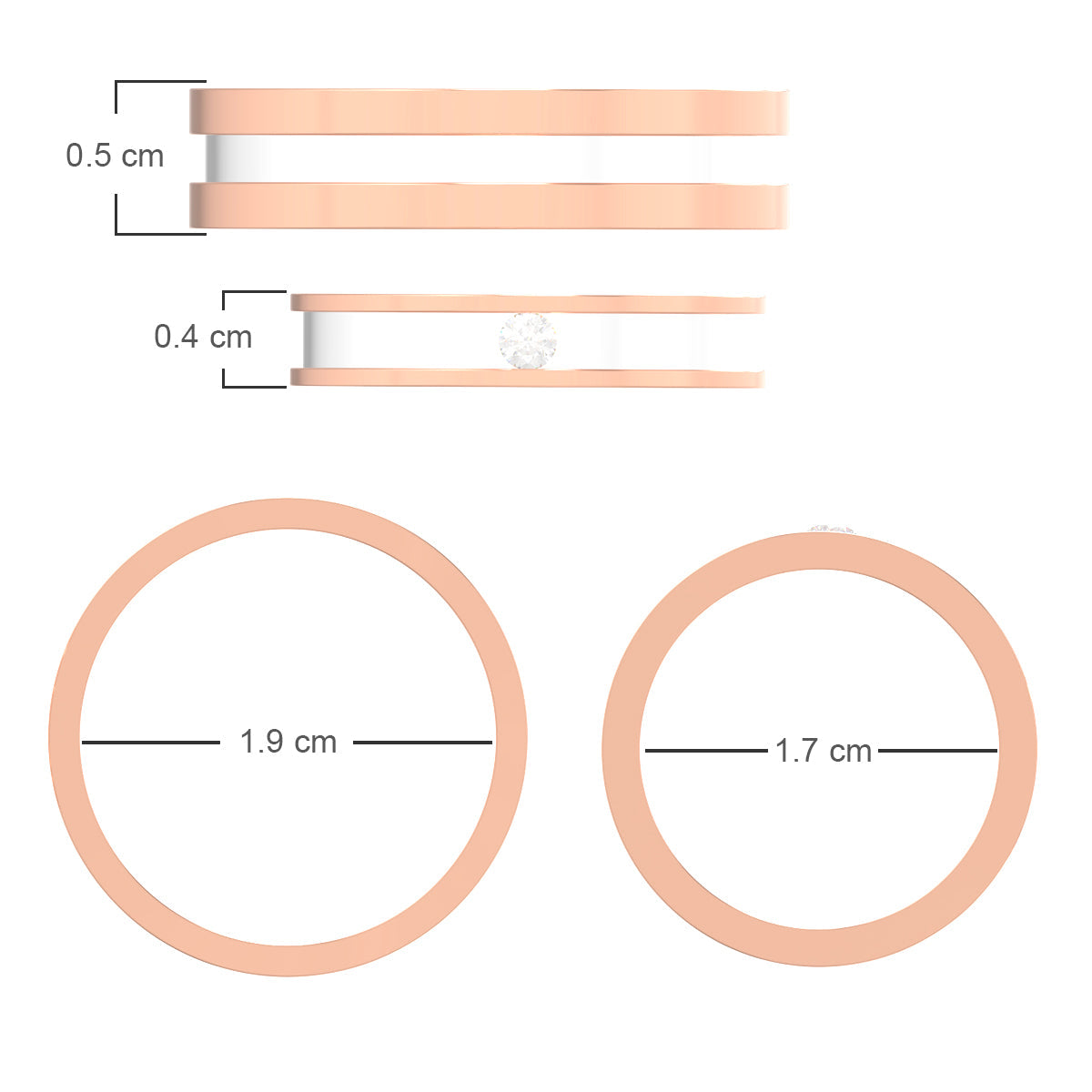 Lifelong Promise Stunning Two Tone Silver Rings