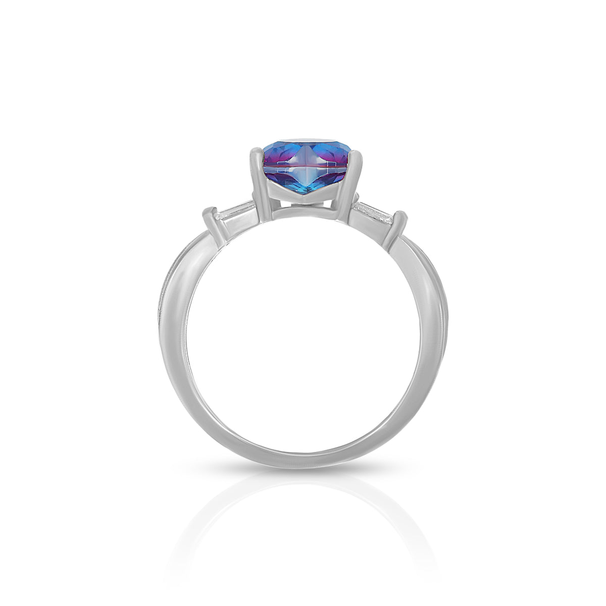 Stylish Pink Heart Gem Ring