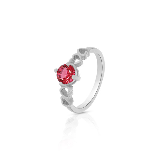 Ruby Heart Spark Ring
