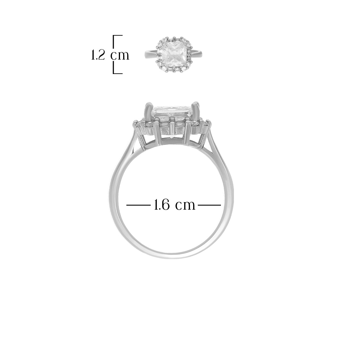 Princess Cut Spark Ring