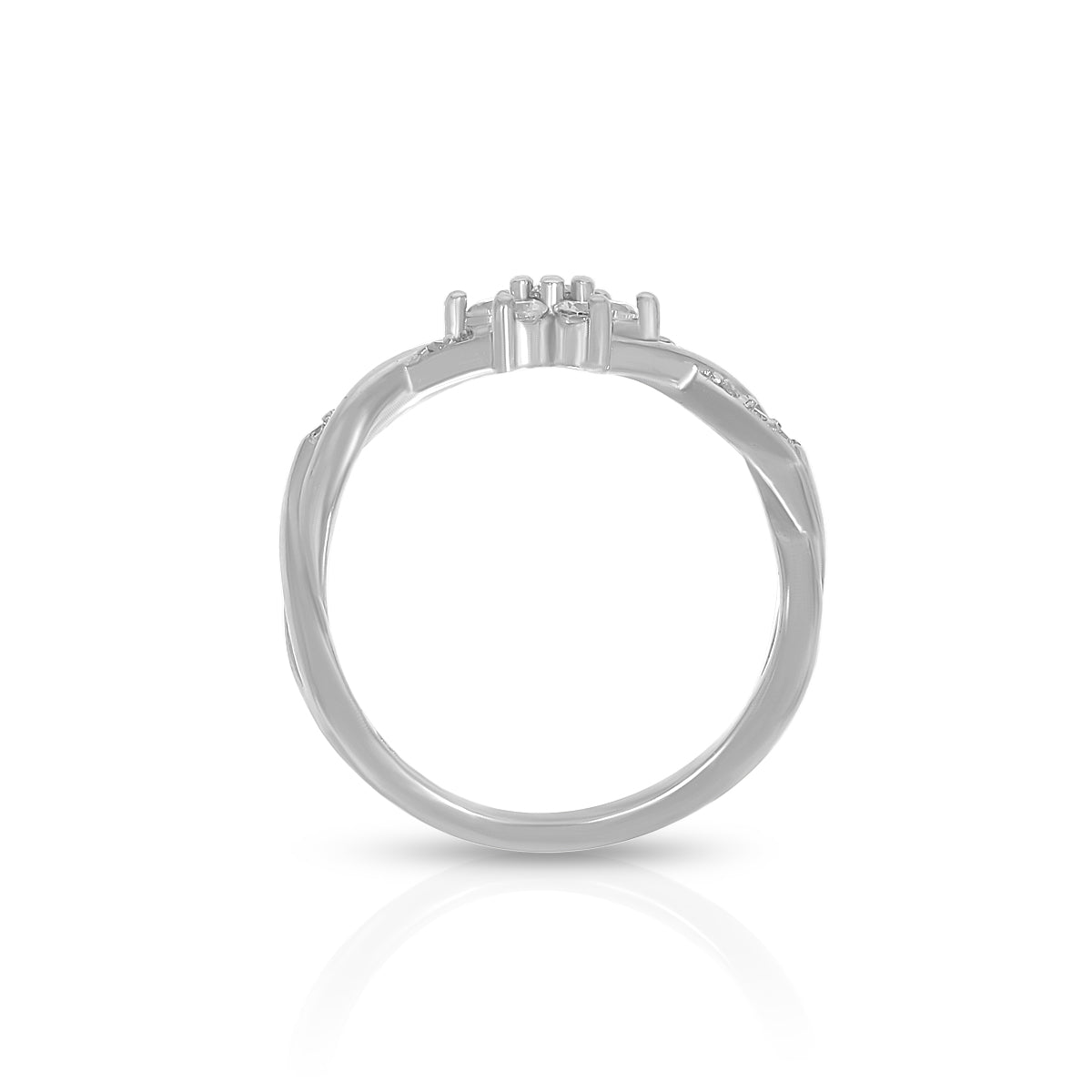 Floral Diamond Cluster Ring