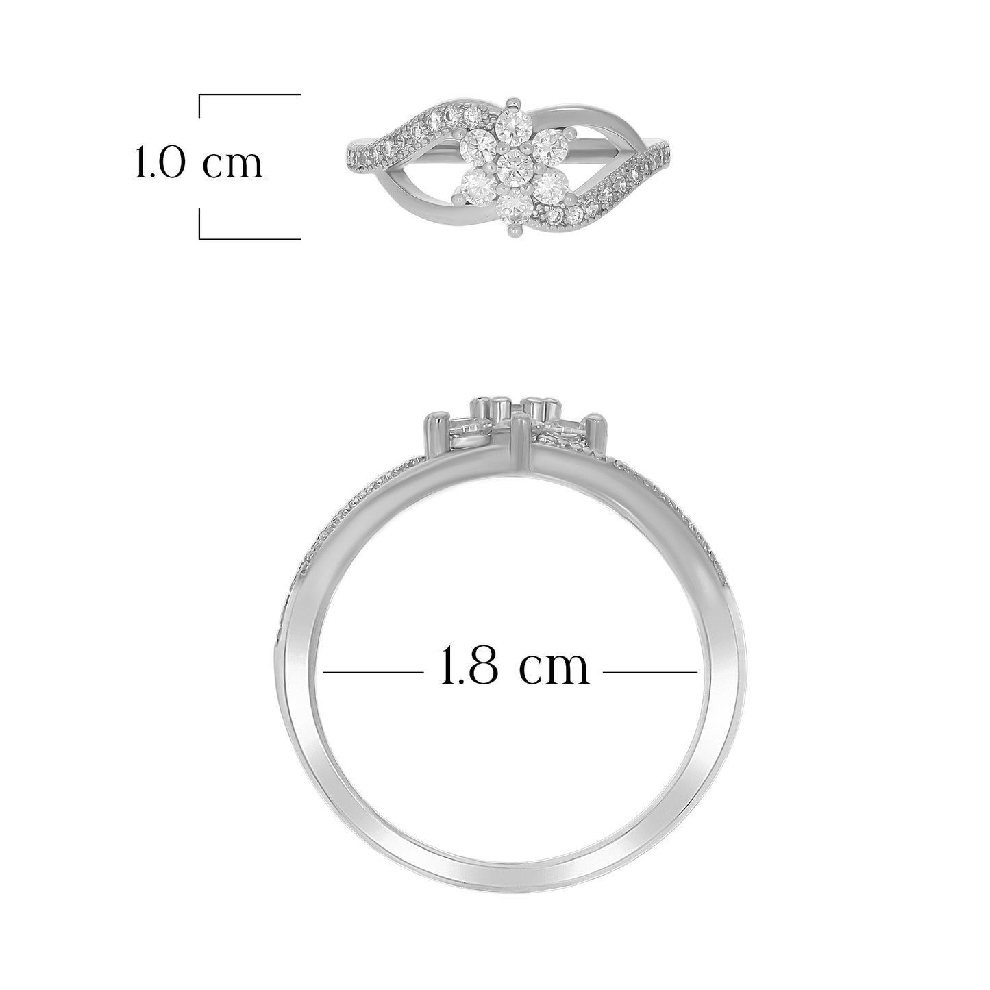 Twisted Floral Diamond Ring