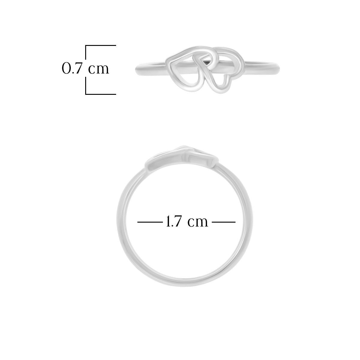 Love Knot Heart Design Ring