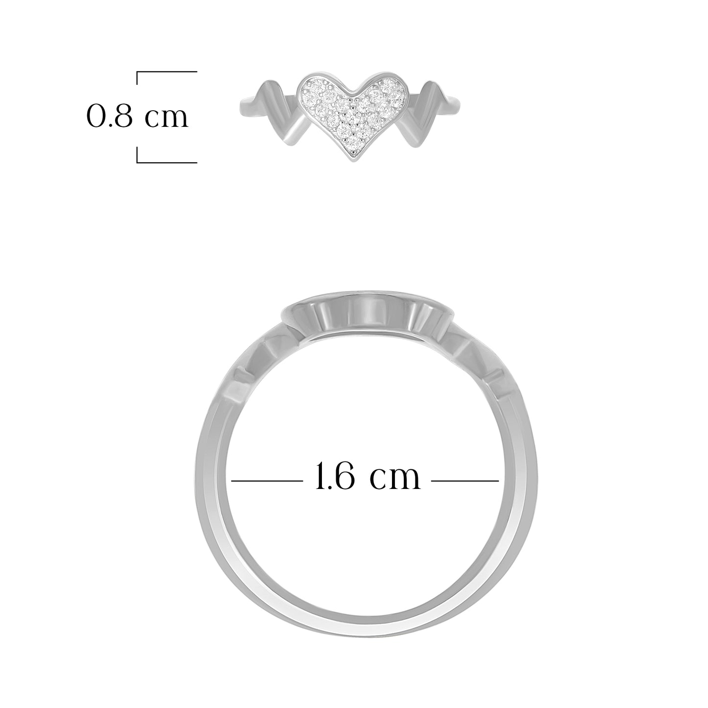 Trendy Heart Motif Ring