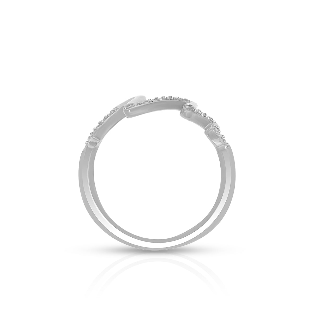Sleek Zigzag Spark Ring