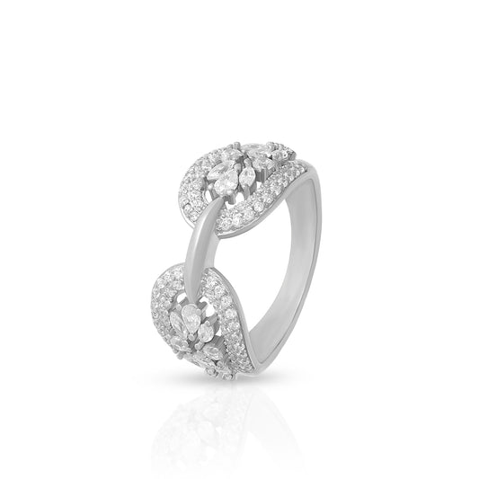 Dual Floral Cluster Designer Ring