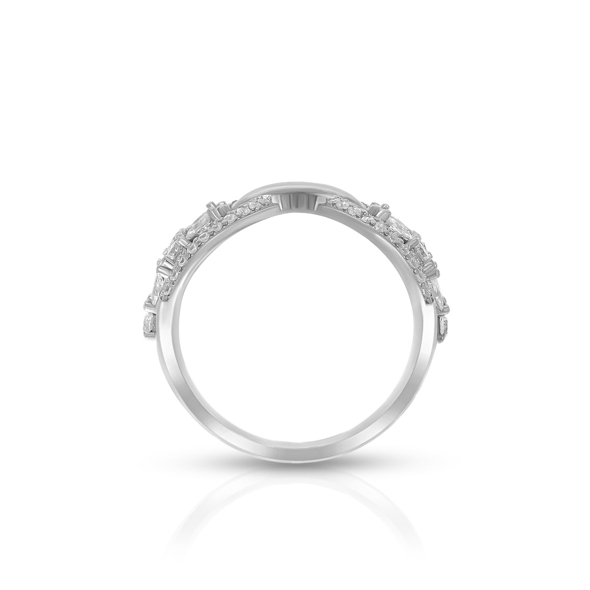 Dual Floral Cluster Designer Ring