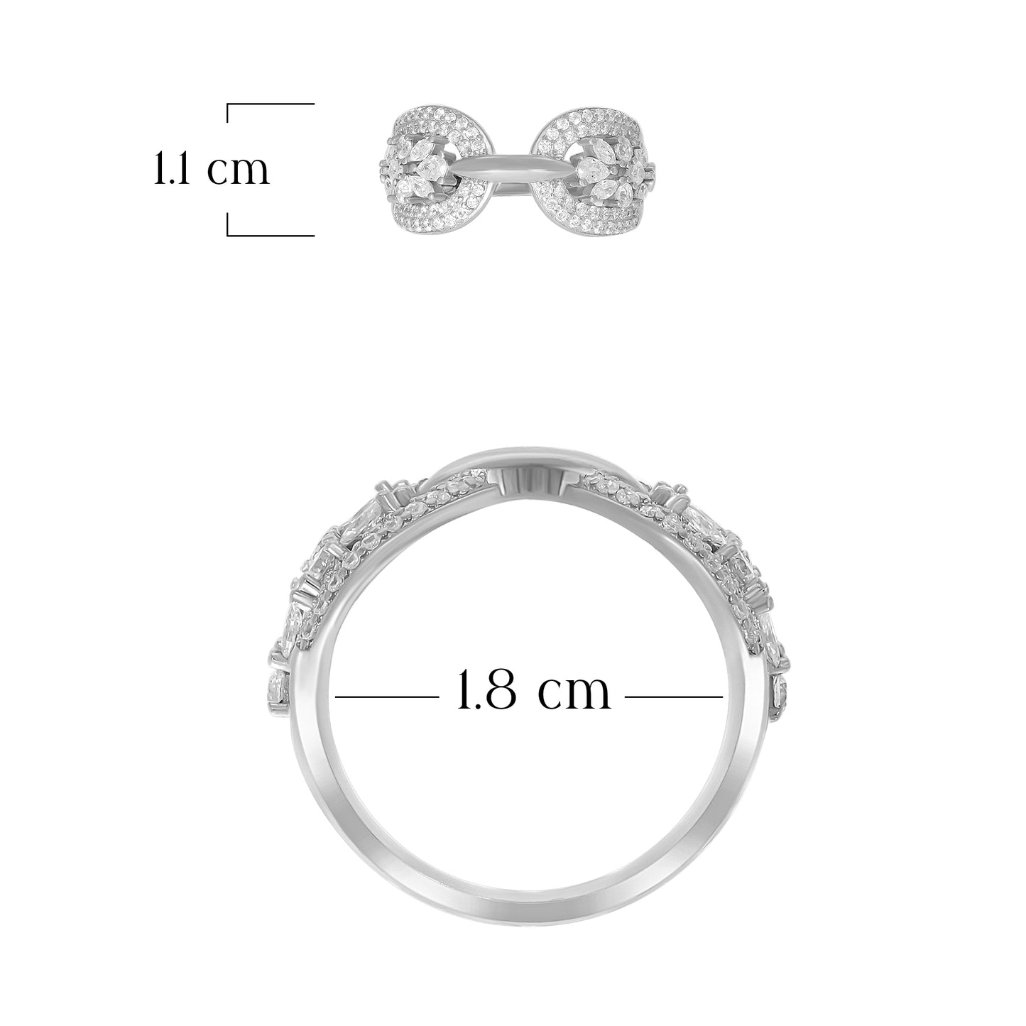 Dual Floral Cluster Designer Ring