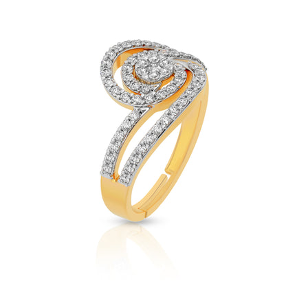 Sleek Modern Sparkle Ring