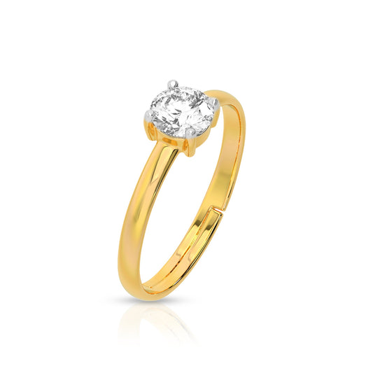 Elegant Solitaire Silver Ring