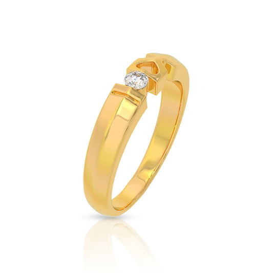 Exquisite Solitaire Gypsy Silver Ring