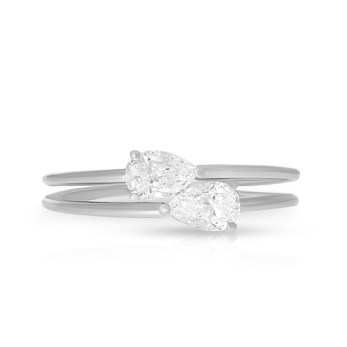 Modern Pear Duo Design Ring