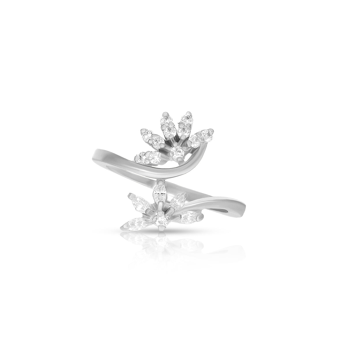 Delicate Twin Blossom Ring