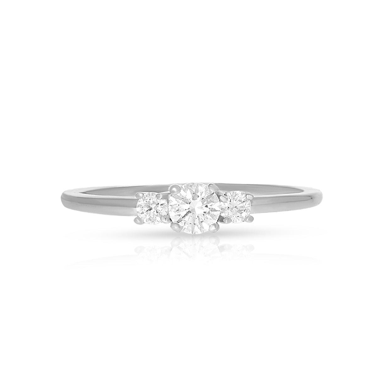 Graceful Triple Stone Ring