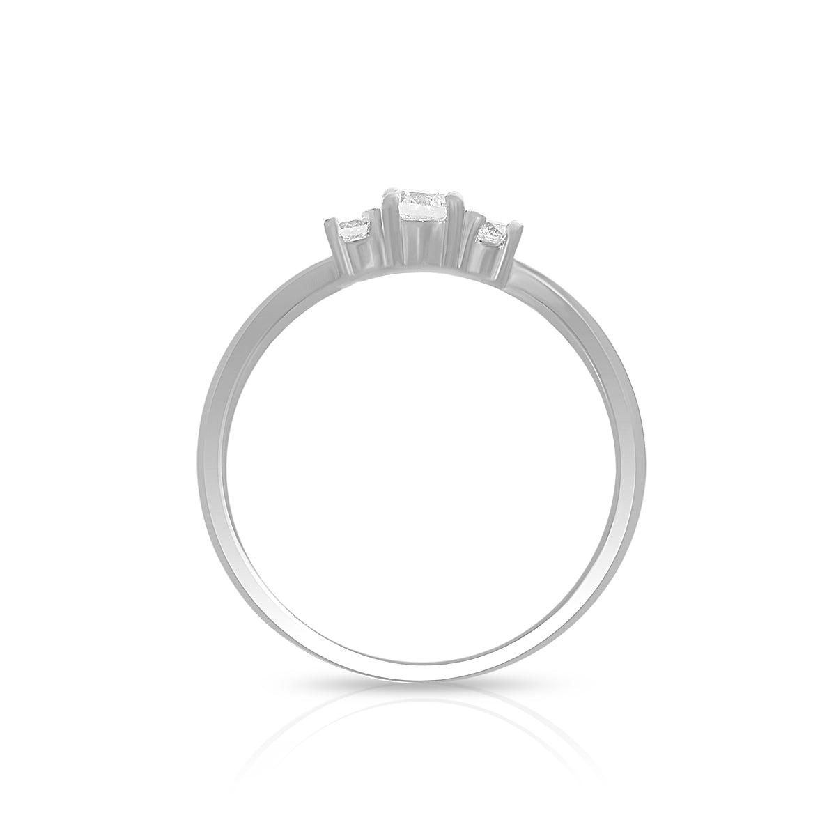 Graceful Triple Stone Ring