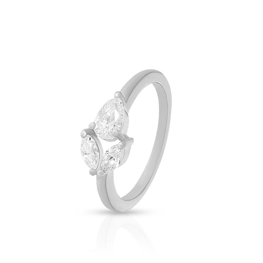Minimal Pear Trio Ring