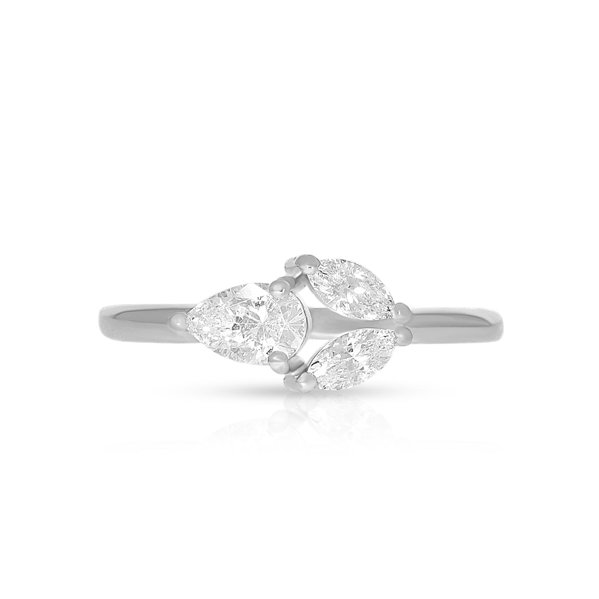 Minimal Pear Trio Ring