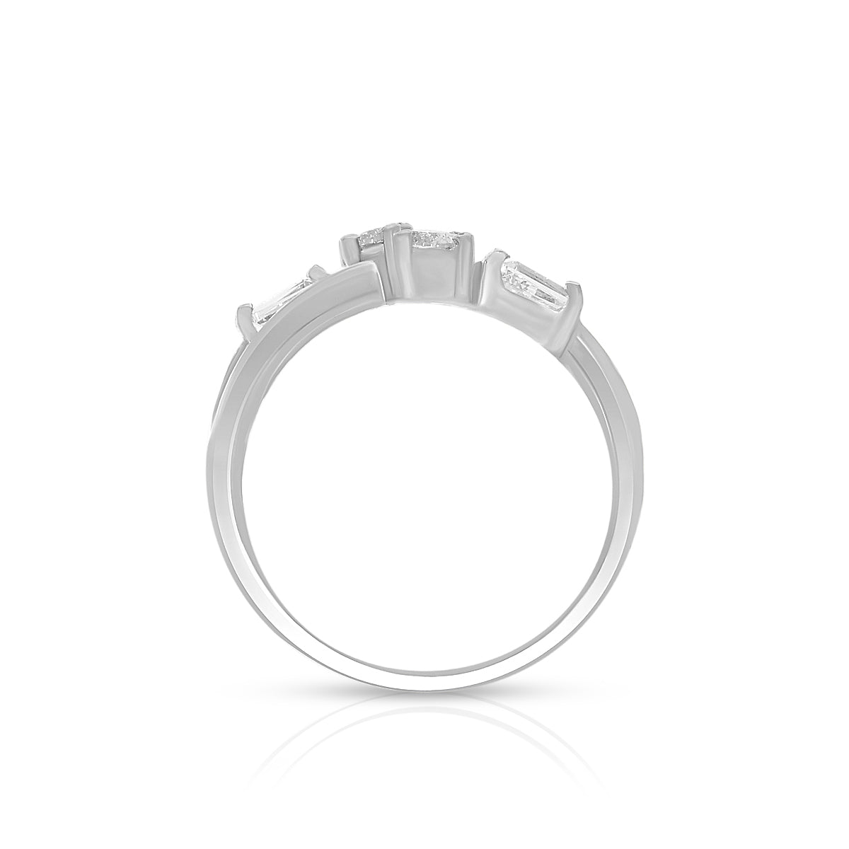 Charming Dual Stone Design Ring