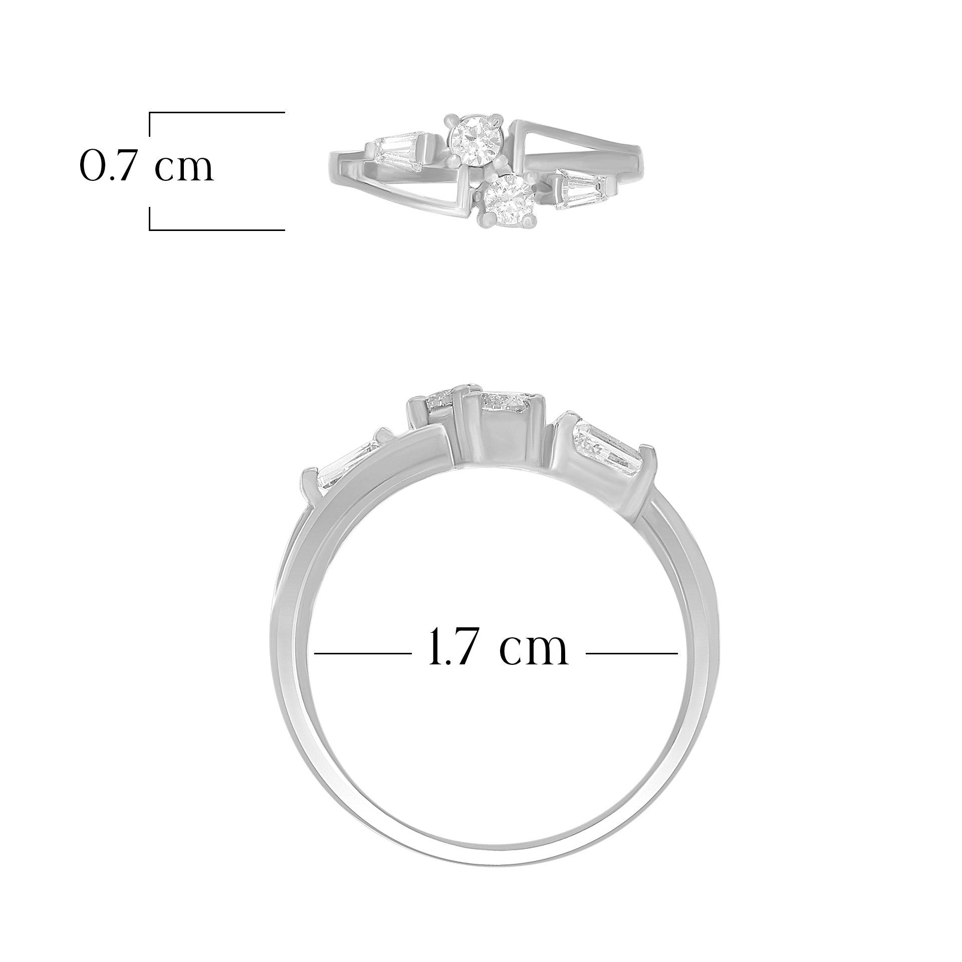 Charming Dual Stone Design Ring