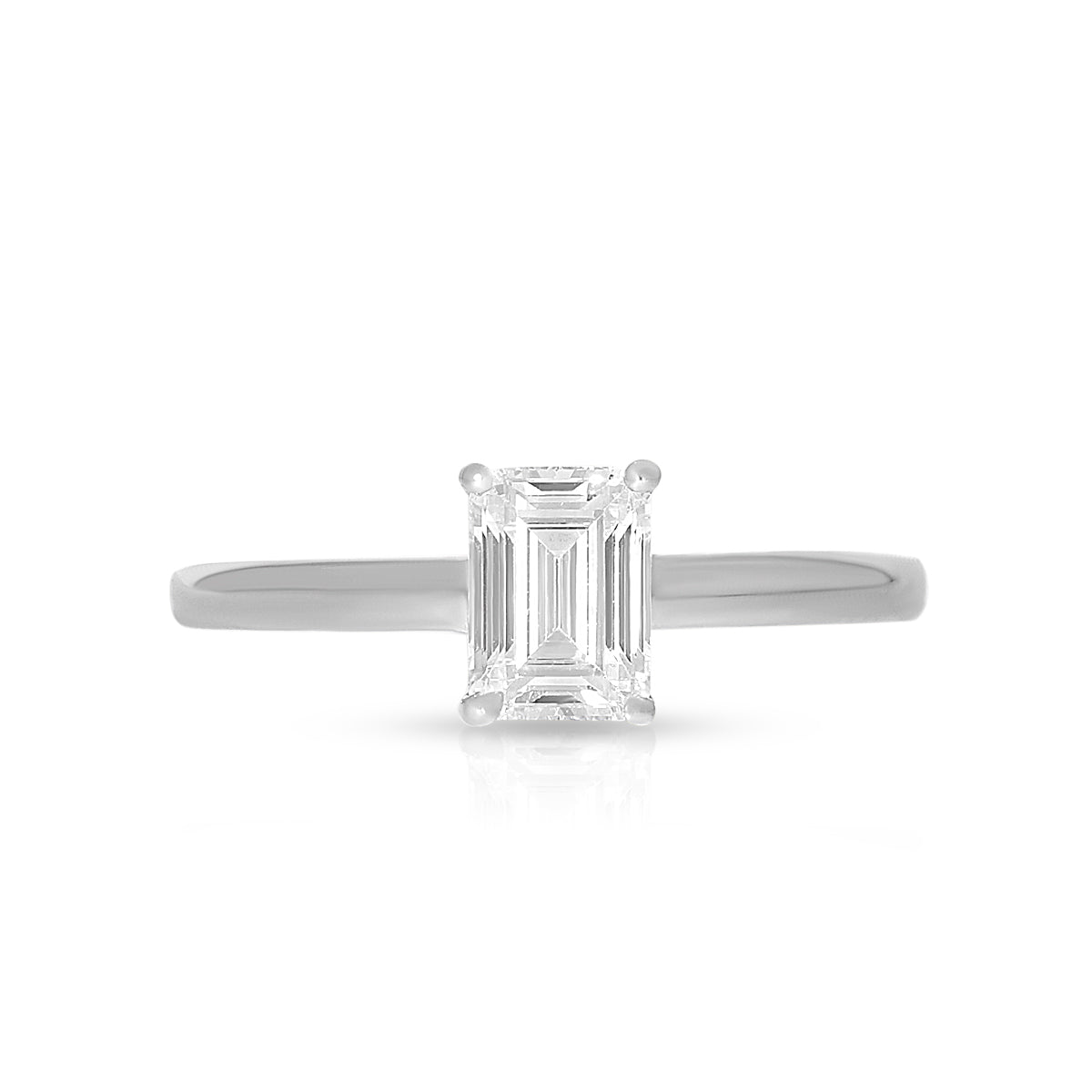 Timeless Emerald Shape Solitaire Ring