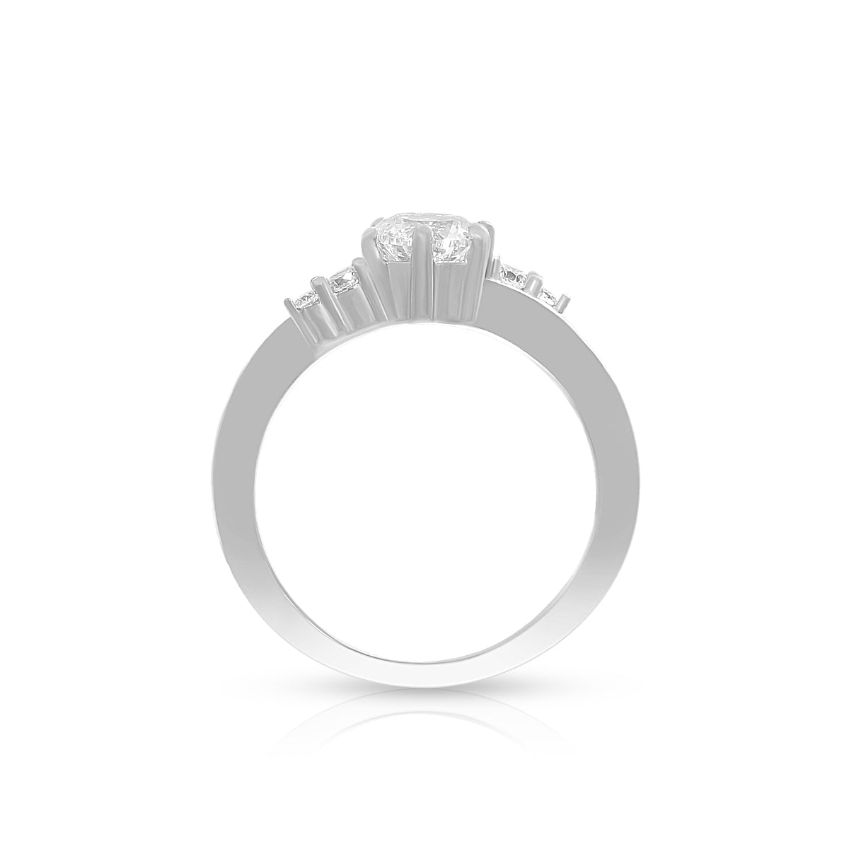 Delicate Round Center Pattern Ring